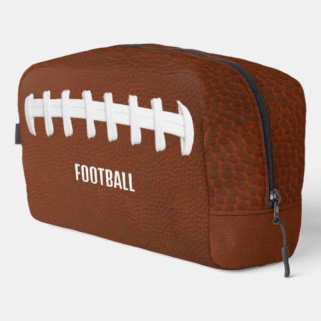 Football Design Dopp Kit Toiletry Bag (Right Corner)