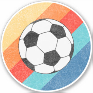 Football design on colourful retro background