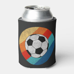 Football design on colourful retro background can cooler