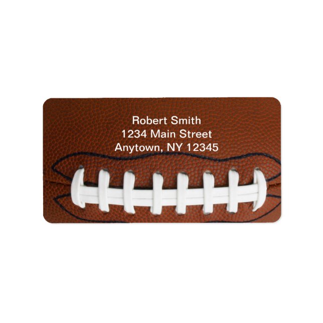 Football Design Return Address Labels (Front)