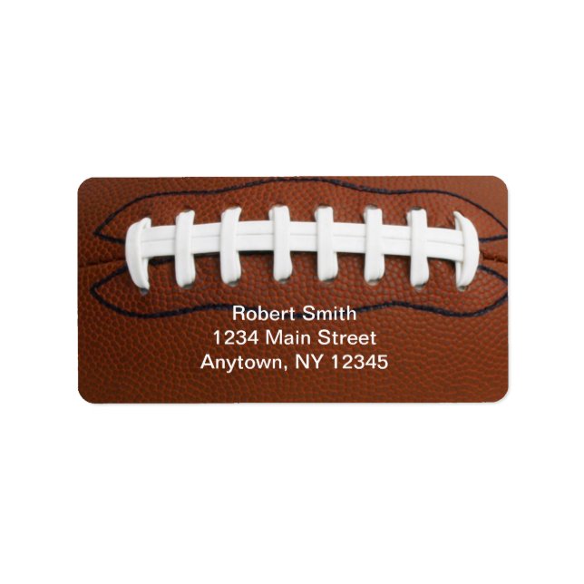 Football Design Return Address Labels (Front)