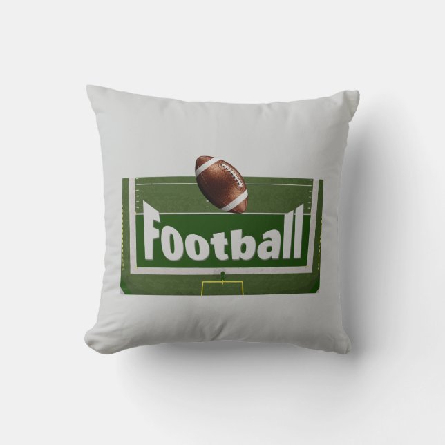 Football Design Throw Pillow (Front)