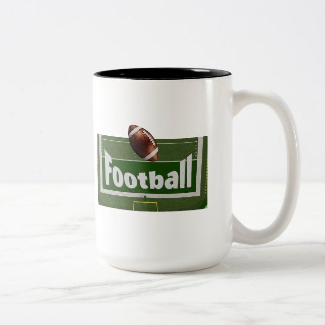 Football Design Two-Tone Coffee Mug (Right)