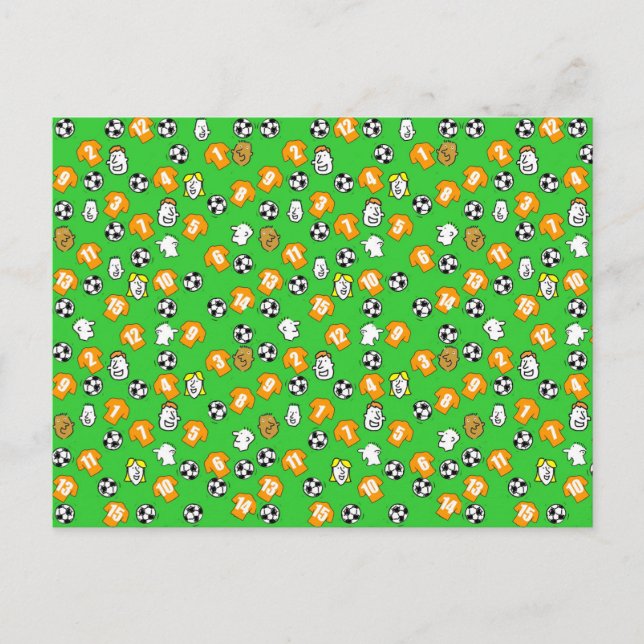 Football Design with Gold Shirts Postcard (Front)