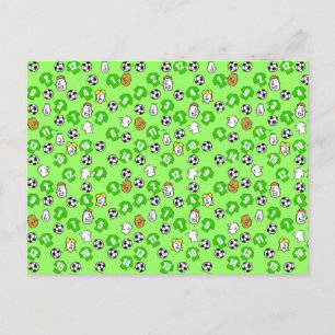 Football Design with Green Shirts Postcard