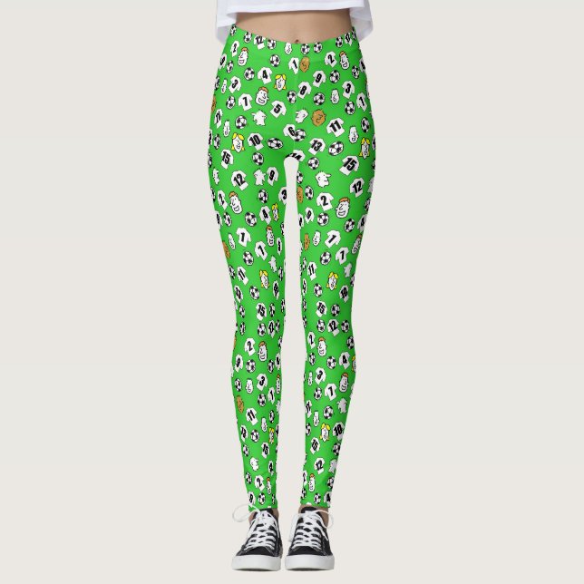 Football Design with Shirts in White Leggings (Front)