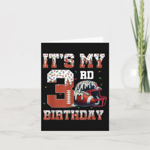 Football Drip 3rd Birthday Party Boy Sport Fan 3 Y Card