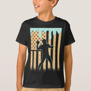 Football Drip Boys Dripping Ice Cream Football Ame T-Shirt
