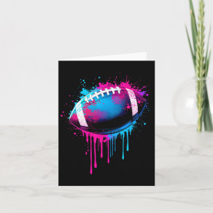 Football Drip For Boys Tie Dye Colourful Football  Card