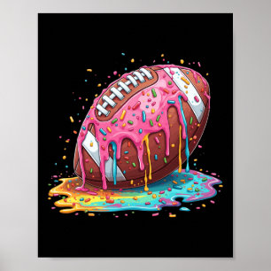 Football Drip For Lineman Wr Qb Rb Ice Cream Sprin Poster