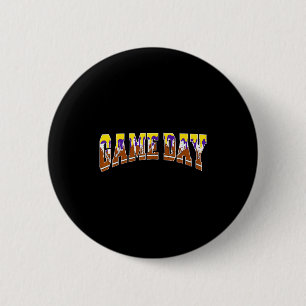 Football Drip Game Day Football Mom Go Cheer Purpl 2 Inch Round Button