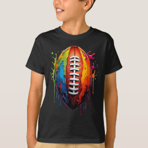 Football Drip Graphic Sports Ball Player Boy Fan S T-Shirt