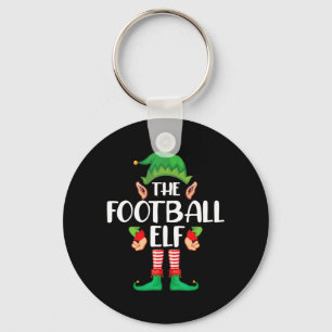 Football Elf Matching Family Group Christmas Party Keychain