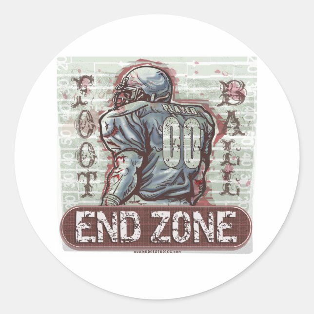Football End Zone Sticker (Front)