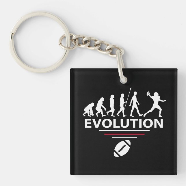 Football evolution keychain (Front)