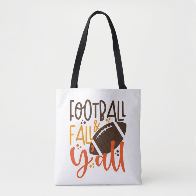 Football Fall & Y'all Tote Bag (Front)