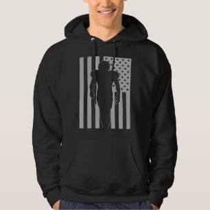 Football Family Biggest Fan Cheer USA American Fla Hoodie