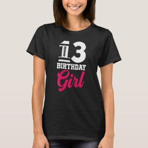 Football Fan 13th Birthday Girl Football Player T-Shirt
