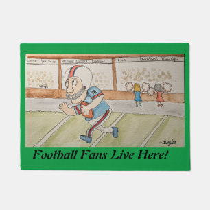 Football Fan - Add your Family Name to this  Doormat