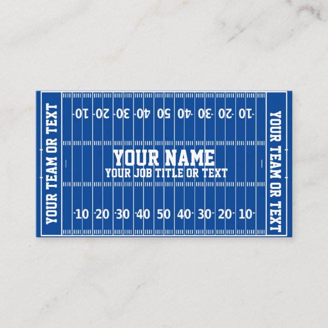 Football Fan Coach Player Gridiron Business Card (Front)