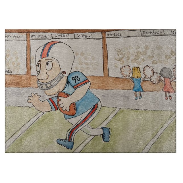 Football Fan Cutting Board (Front)