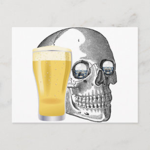FOOTBALL FAN FOREVER GRAPHIC SKULL PRINT POSTCARD
