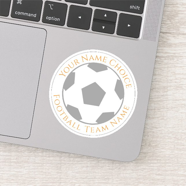 Football Fan Personalized with Team Name Sticker (Detail)