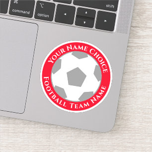 Football Fan Personalized with Team Name Sticker