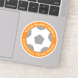 Football Fan Personalized with Team Name Sticker