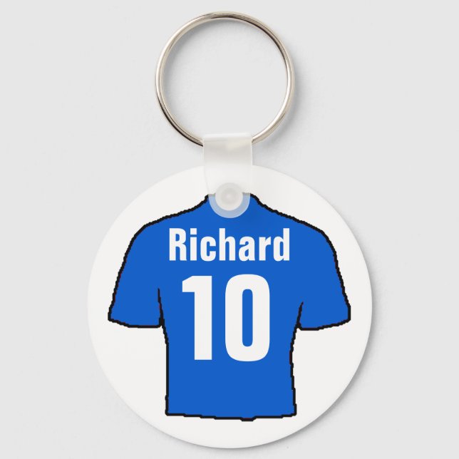 Football Fan Shirt to Personalise. Keychain (Front)