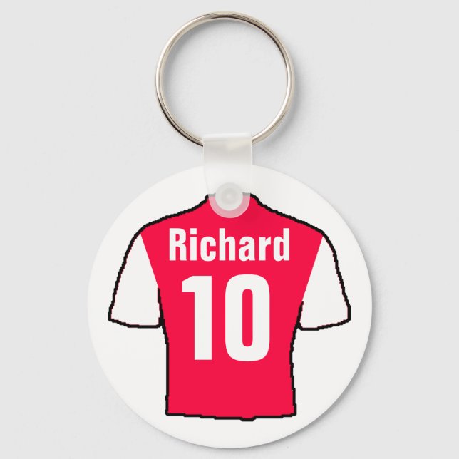 Football Fan Shirt to Personalize. Keychain (Front)