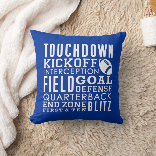 Football Fan  Throw Pillow (Blanket)