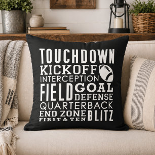 Football Fan Throw Pillow