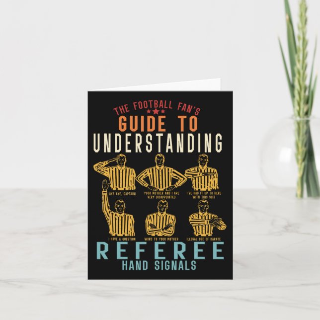 Football Fan's Guide To Understanding Referee Hand Card (Front)