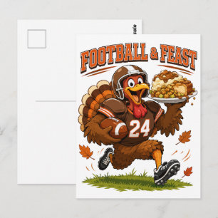 Football & Feast Turkey Postcard
