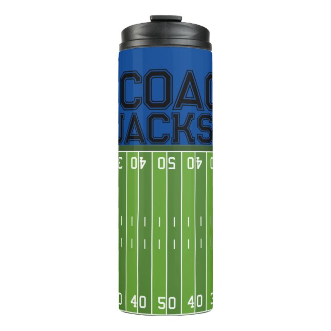 Football Field Coach personalized Thermal Tumbler (Front)