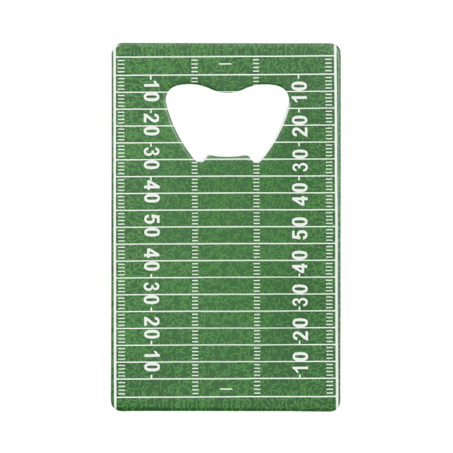 Football Field Design Bottle Opener Wallet Bottle Opener (Front)