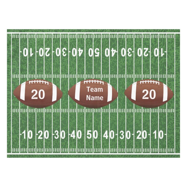 Football Field et Balls Design Nappe (Devant (Horizontal))