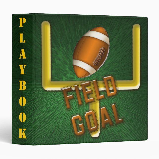Football Field Goal Playbook Classeur (Devant/Côté)