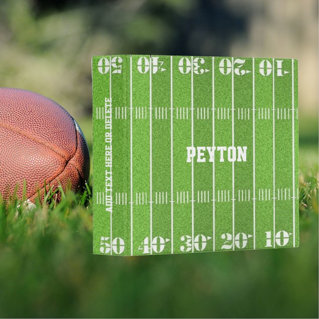 Football Field Gridiron Personalized Binder (Creator Uploaded)
