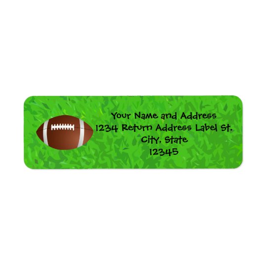 Football Field Junior Varsity Return Address Label
