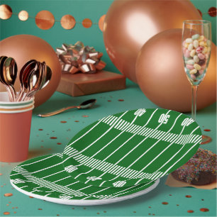 Football Field Paper Plate