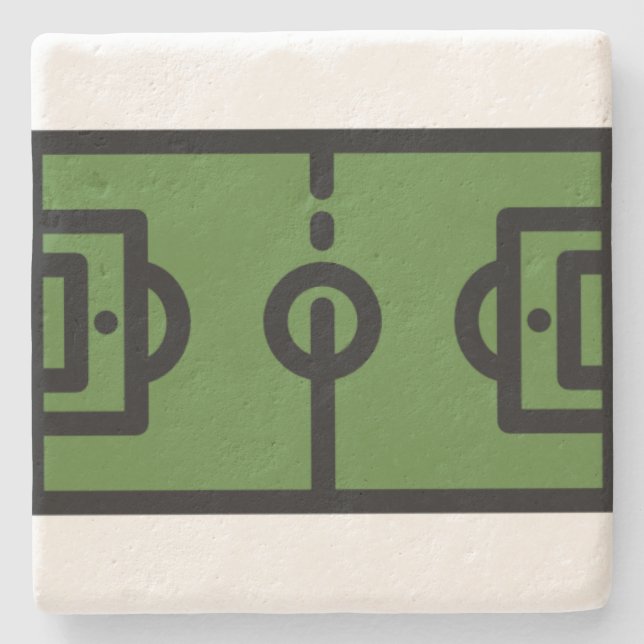 football-field stone coaster (Front)
