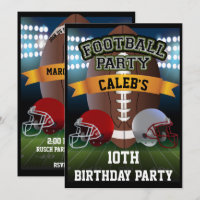Football Field & Team Helmets Birthday Party