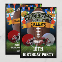 Football Field & Team Helmets Birthday Party