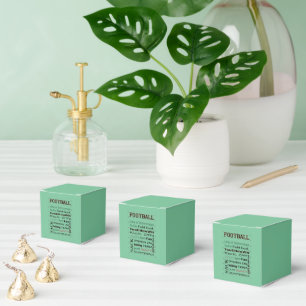 FOOTBALL Field Terminology Personalized Favor Box