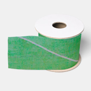 Football Field Yard Lines Fan Player Grosgrain Ribbon