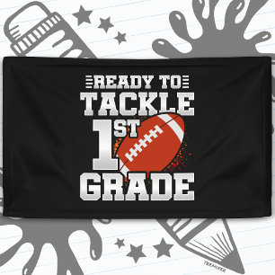 Football First Day 1st Grade Back To School Banner