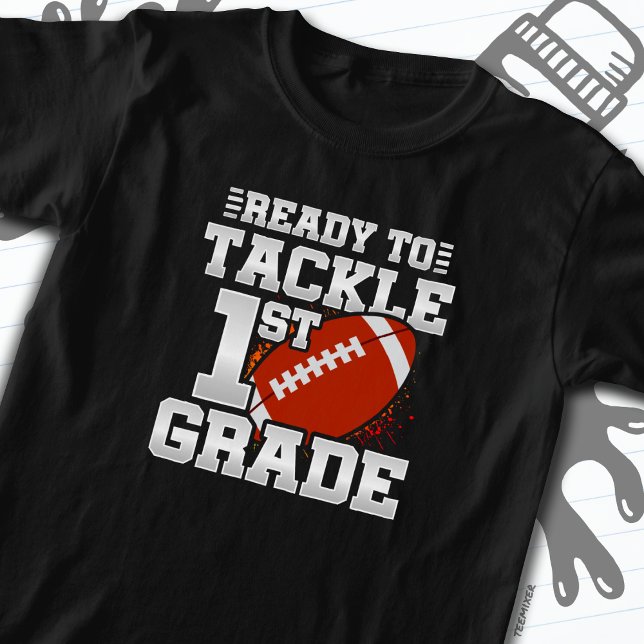 Football First Day 1st Grade Back To School T-Shirt (Creator Uploaded)