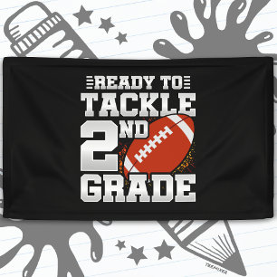 Football First Day 2nd Grade Back To School Banner